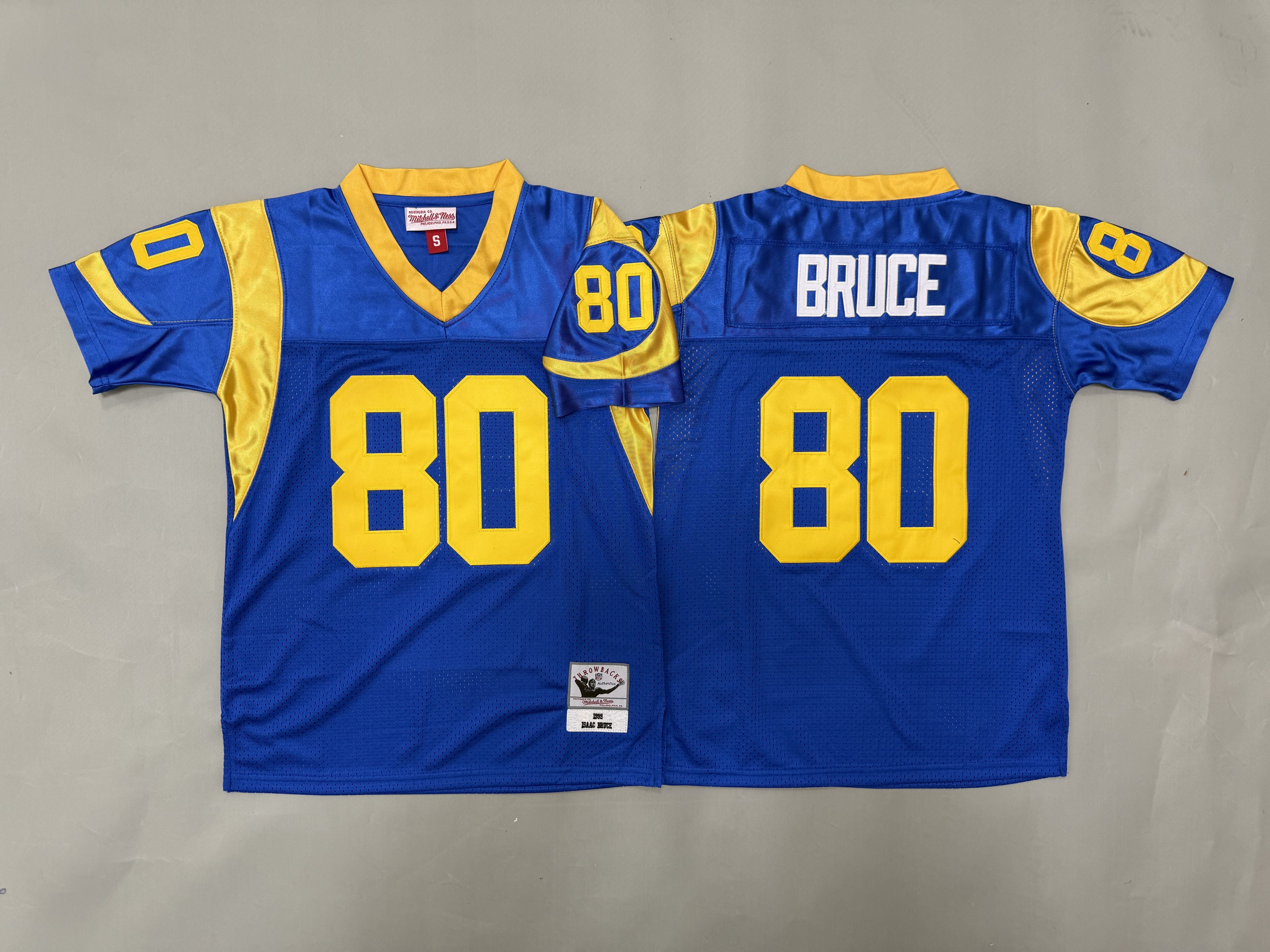 Youth 2026 Los Angeles Rams #80 Bruce Blue Throwback Limited NFL Jersey style 01